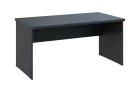 MHPL 38 - 16 stůl kancelářský, dřevěná podnož, deska 36 mm, široký 1600 mm, antracit